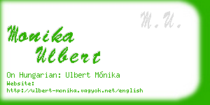 monika ulbert business card