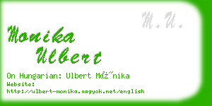 monika ulbert business card